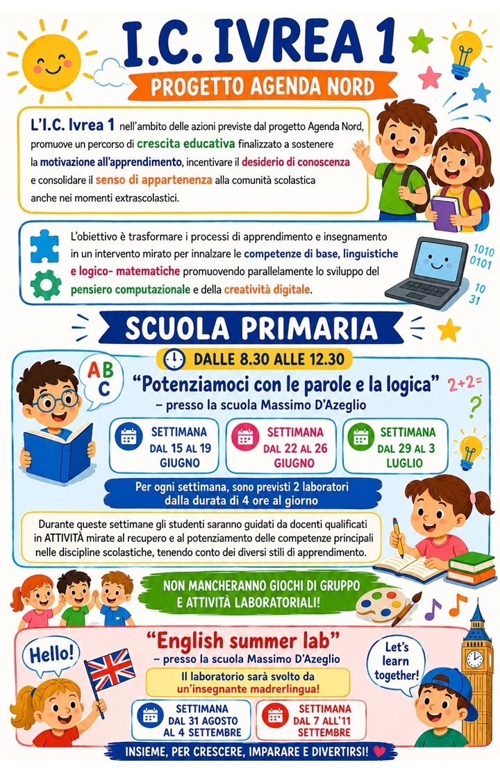 Scuola estate I.C. Ivrea 1 - Progetto Agenda Nord per le scuole primarie