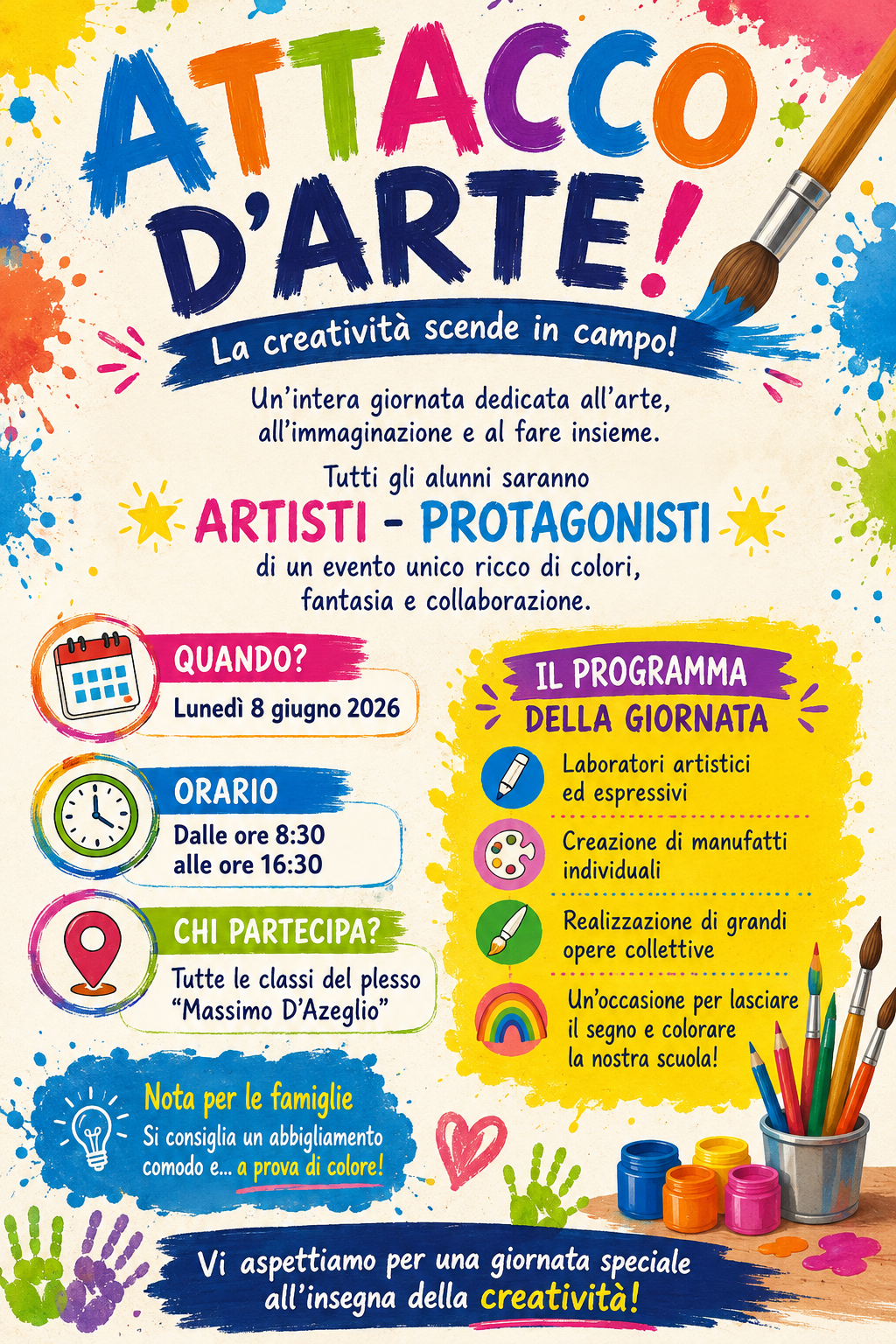 ATTACCO D'ARTE - Lunedì 8 giugno - Scuola primaria M. d'Azeglio